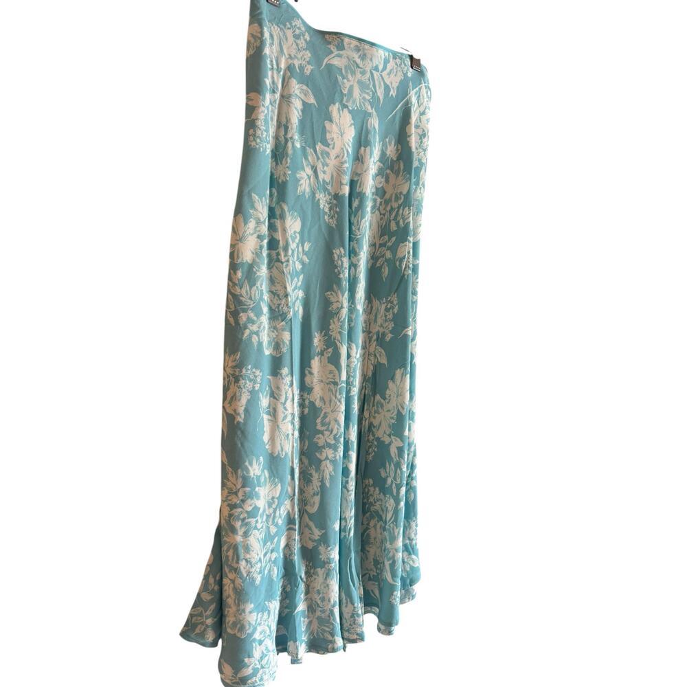 Mango Women’s Blue Maxi A Line Skirt Floral Flowy Party Events Small NWT - Picture 4 of 7